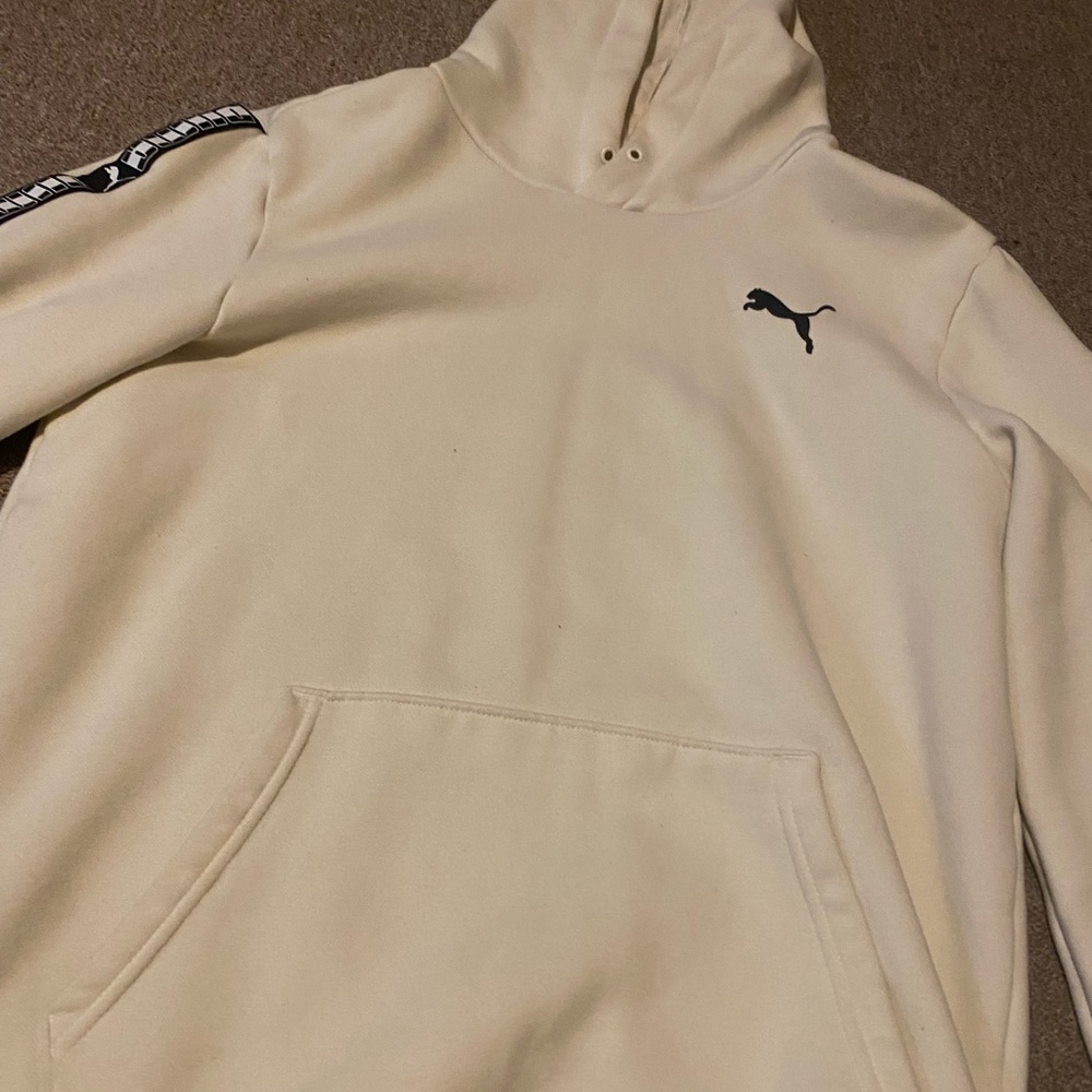 Cream color puma hoodie